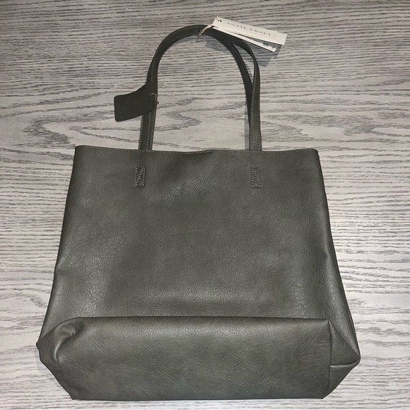 NWT Antik Kraft Olive Green Vegan Leather Tote Bag (1) - Picture 4 of 5